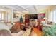 Spacious living room with hardwood floors, custom built-ins, and an abundance of natural light at 7554 Silverpine Ct, Indianapolis, IN 46250