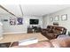 Finished basement space, features a media area with tv and displays at 7733 Chestnut Eagle Ct, Zionsville, IN 46077