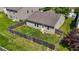 Aerial view of backyard featuring a privacy fence and green grass at 8447 Wanda Lake Dr, Camby, IN 46113
