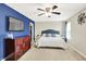 Comfortable bedroom features calming wall colors, carpet, and windows that provide natural light at 10306 Mcclain Dr, Brownsburg, IN 46112