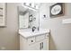 Clean bathroom featuring sleek vanity, and minimalist decor for a serene atmosphere at 1295 Maclaren Ct, Franklin, IN 46131