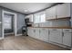Bright kitchen with white cabinets, stainless steel appliances, and butcher block countertops at 1529 E Tabor St, Indianapolis, IN 46203