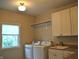 Bright laundry room with a window, utility sink, washer, and dryer at 16550 Gleneagles Ct, Noblesville, IN 46060