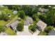 An aerial shot showcases homes with green yards, mature trees, and neighborhood charm, creating a welcoming and picturesque setting at 1819 Quiet Haven Cir, Indianapolis, IN 46229