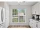 Sunlit kitchen offering modern stainless steel appliances and white cabinets at 1819 Quiet Haven Cir, Indianapolis, IN 46229