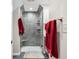 Modern bathroom showcasing a glass-enclosed shower, sleek vanity, and elegant fixtures at 3695 Windsor Pl, Martinsville, IN 46151