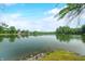Picturesque lake view with visible rocky edge and lush greenery on a beautiful day at 3695 Windsor Pl, Martinsville, IN 46151