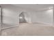 Bonus room featuring neutral carpet, natural light, and unique architectural details at 4416 Eaglecrest Pl, Zionsville, IN 46077