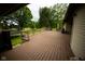 Large wood deck perfect for outdoor entertaining, with ample space for seating and activities at 5116 W County Road 450 S, Coatesville, IN 46121