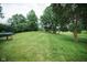 Expansive backyard featuring a lush lawn and mature trees, perfect for outdoor activities at 5116 W County Road 450 S, Coatesville, IN 46121