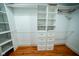A well-organized closet showcases shelving and drawers, maximizing storage space and functionality at 5116 W County Road 450 S, Coatesville, IN 46121