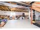 Unfinished basement area with exposed ceiling and mechanicals, providing potential for customization at 5335 Rum Cherry Way, Indianapolis, IN 46237