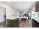 Spacious kitchen island looks out to a dining and living room, great for entertaining at 5335 Rum Cherry Way, Indianapolis, IN 46237