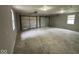 This large garage has room for two cars and windows providing natural light at 724 Iroquois St, Anderson, IN 46012