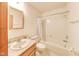 Clean bathroom with vanity and tub/shower combo at 7583 Rogers Dr, Indianapolis, IN 46214