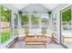 Bright sunroom with a vaulted ceiling, lots of natural light, and comfortable seating at 7766 Jamestown S S Dr, Fishers, IN 46038
