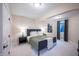 Bedroom with neutral colors, carpet and modern decor at 8703 Gordonshire Dr, Indianapolis, IN 46278