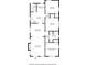 A detailed floor plan showing the layout of the home, including the living room, bedrooms, kitchen and bath at 948 N Layman Ave, Indianapolis, IN 46219