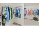 Spacious walk-in closet featuring ample storage, wire shelving, and organized clothing racks at 1026 Sorrell Pass, Greenwood, IN 46143