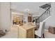 Office with large desk and seating area, open to staircase at 1294 Vista Way, Greenwood, IN 46143