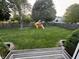 Expansive backyard with playset, mature trees, and well-kept lawn, ideal for outdoor activities at 1378 Runningbrook Dr, Avon, IN 46123