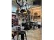 A workshop is setup in this large garage, great space for hobbies at 1378 Runningbrook Dr, Avon, IN 46123