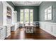 Bright office space with custom built-ins and natural light at 13888 Smokey Ridge Dr, Carmel, IN 46033