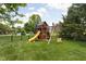 A playground with slide and swingset is perfect for Gathering fun at 13888 Smokey Ridge Dr, Carmel, IN 46033