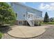 Backyard with patio and upper level deck with mature landscaping and green lawn at 16802 Oak Manor Dr, Westfield, IN 46074
