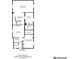 First floor layout featuring living room, dining room, kitchen, office, and primary bedroom at 1709 Fletcher Ave, Indianapolis, IN 46203
