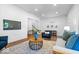 Spacious living room featuring stylish furniture and access to dining area at 1709 Fletcher Ave, Indianapolis, IN 46203