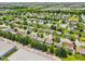 Aerial view of neighborhood showcasing mature trees and well-maintained streets at 17357 Austrian Pine Way, Westfield, IN 46074