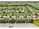 Expansive aerial view showcasing the community with mature trees and residential streets at 17357 Austrian Pine Way, Westfield, IN 46074