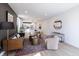 Open-concept living space showcasing stylish furnishings and seamless transition to the kitchen at 2051 Columbia Ave, Indianapolis, IN 46202