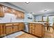 Classic kitchen featuring granite countertops, stainless appliances, and hardwood floors at 2818 Locust Dr, Indianapolis, IN 46227