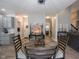 View of dining room showcasing adjacent rooms with modern decor at 312 Hawthorne Dr, Pittsboro, IN 46167