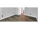 Bedroom with updated dark floors and light grey paint at 4007 Knollwood Ave, Franklin, IN 46131