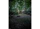 Backyard with a firepit, charming greenhouse, and ambient lighting for cozy outdoor gatherings at 5010 Melbourne Rd, Indianapolis, IN 46228