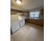 Well-lit kitchen with white appliances and ample cabinet space, ready for your personal touch at 733 Haugh St, Indianapolis, IN 46222