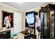 The bedroom features custom wall decor at 7455 W 700 N, Fairland, IN 46126