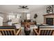 Elegant living room with a comfortable seating arrangement, fireplace, and stylish decor at 10248 Noble Ct, Indianapolis, IN 46234