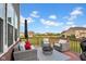 Inviting back deck with stylish patio furniture, perfect for outdoor relaxation and entertaining at 1313 Brentford Ln, Greenwood, IN 46143