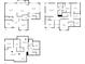 Floor plans featuring the main level, the second level, and the basement at 1313 Brentford Ln, Greenwood, IN 46143