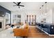 Open-concept living room and dining area with modern furnishings at 1655 Avondale Dr, Westfield, IN 46074