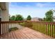 Wooden deck overlooking the backyard at 16956 Fulton Pl, Westfield, IN 46074