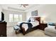 Spacious main bedroom with a ceiling fan, sitting area, and large windows that provides ample natural light at 17319 Henslow Dr, Westfield, IN 46074