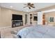 The spacious main bedroom has a walk in closet and ensuite bathroom at 2115 Napa Cir, Indianapolis, IN 46214