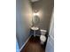 Small half bathroom features pedestal sink and a toilet at 258 Coatsville Dr, Westfield, IN 46074