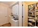 Walk-in pantry with an organized shelving system, offering ample storage space at 2805 Rylee Ct, Greenwood, IN 46143