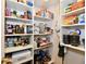 Organized walk-in pantry with ample shelving, perfect for storing food and kitchen essentials at 2805 Rylee Ct, Greenwood, IN 46143